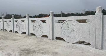 莆田芝麻白河道栏杆 石材栏杆