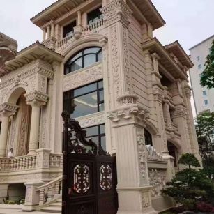 莆田黄金麻别墅外墙异形定制