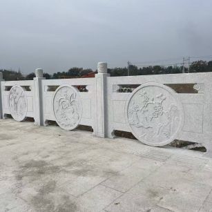 莆田芝麻白河道栏杆 石材栏杆
