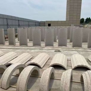 莆田黄金麻别墅柱皮 异形 线条定制