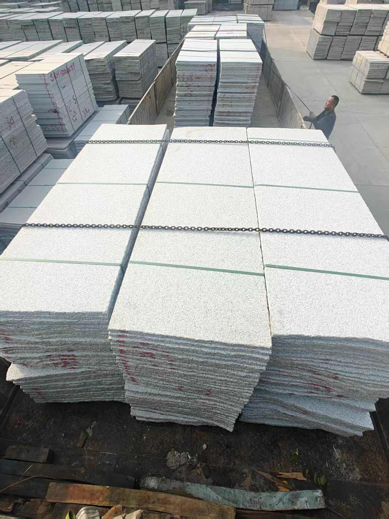 莆田芝麻白毛板，石材毛板