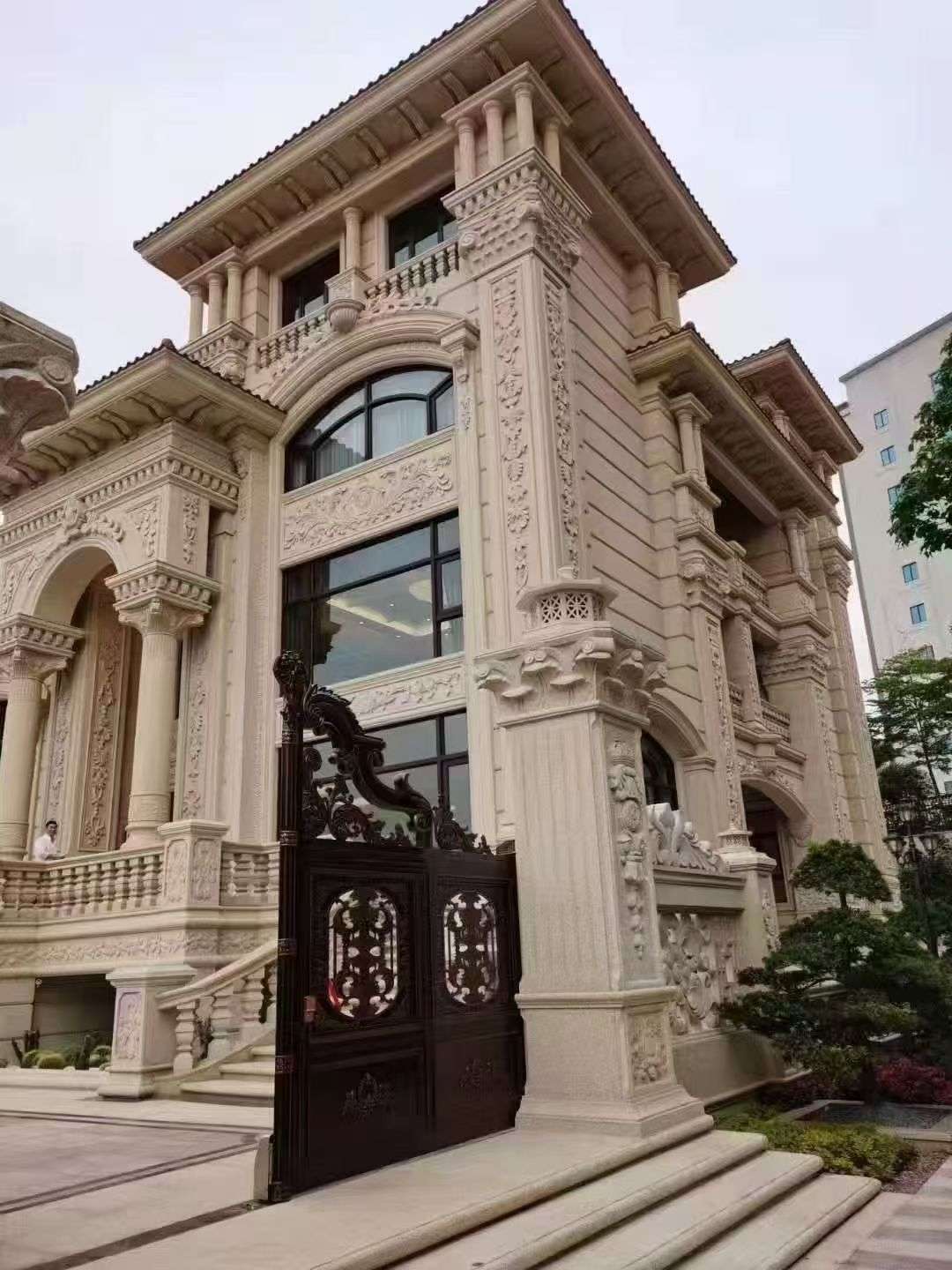 莆田黄金麻别墅外墙异形定制
