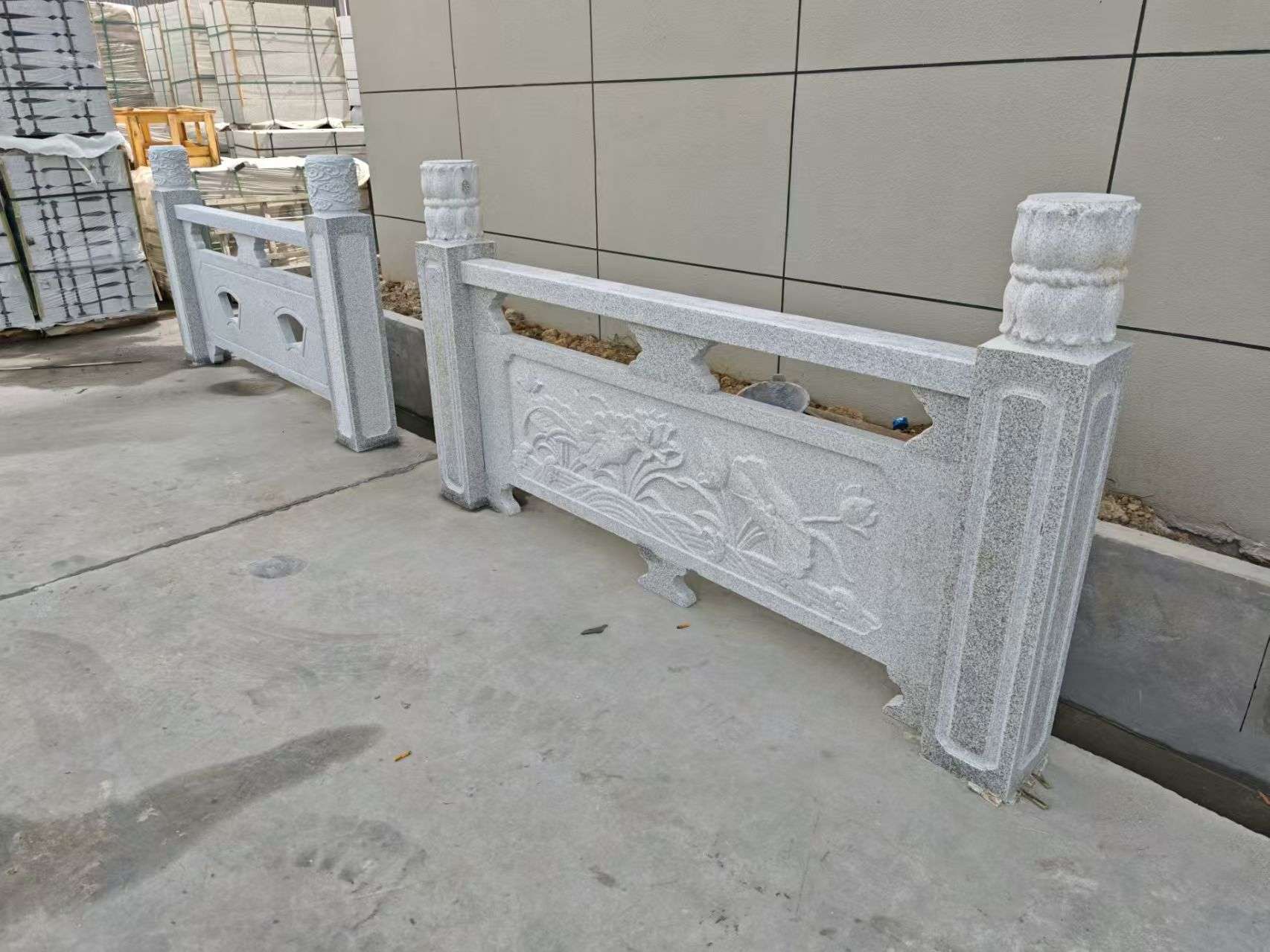 莆田芝麻白河道栏杆 石材栏杆