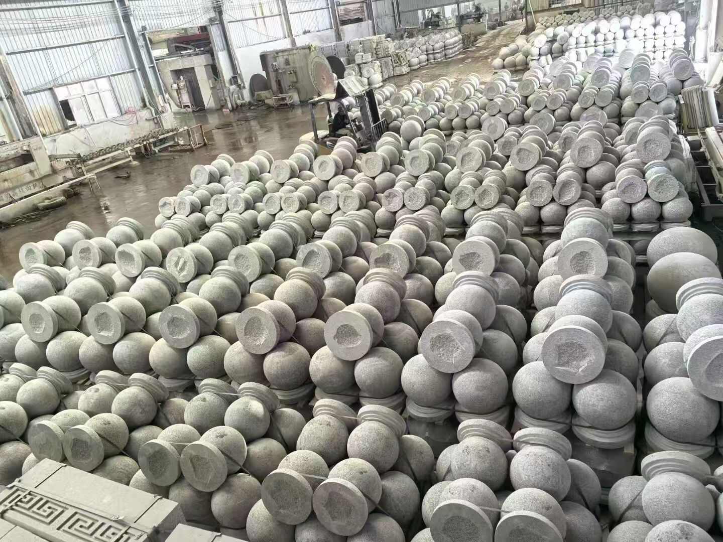 莆田芝麻白圆球 石球 挡车球